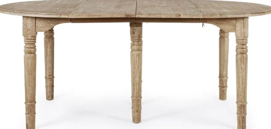 Casa Padrino Luxus Massivholz Esstisch Naturfarben 110-272 x 110 x H. 78 cm - Ausziehbarer Massivholz Küchentisch - Esszimmer Möbel - Küchen Möbel - Massivholz Möbel - Luxus Möbel