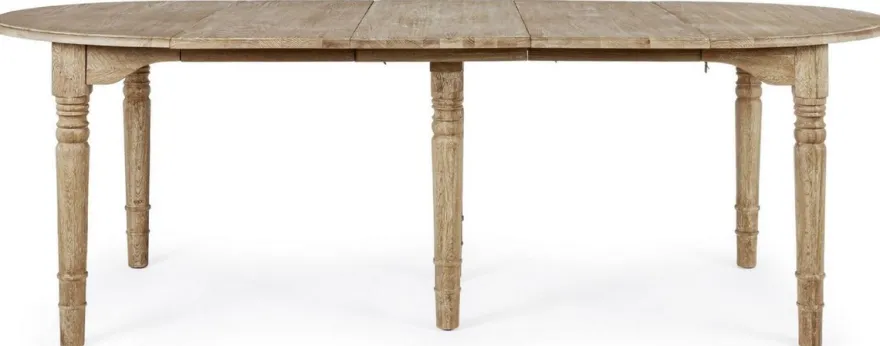 Casa Padrino Luxus Massivholz Esstisch Naturfarben 110-272 x 110 x H. 78 cm - Ausziehbarer Massivholz Küchentisch - Esszimmer Möbel - Küchen Möbel - Massivholz Möbel - Luxus Möbel