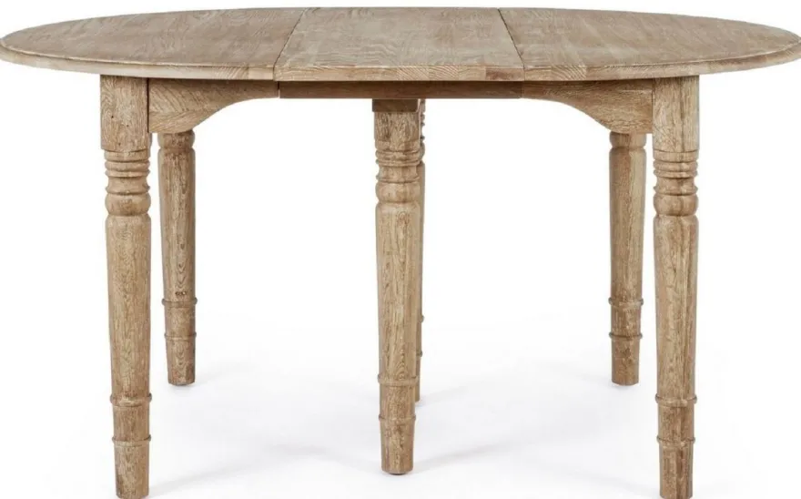 Casa Padrino Luxus Massivholz Esstisch Naturfarben 110-272 x 110 x H. 78 cm - Ausziehbarer Massivholz Küchentisch - Esszimmer Möbel - Küchen Möbel - Massivholz Möbel - Luxus Möbel