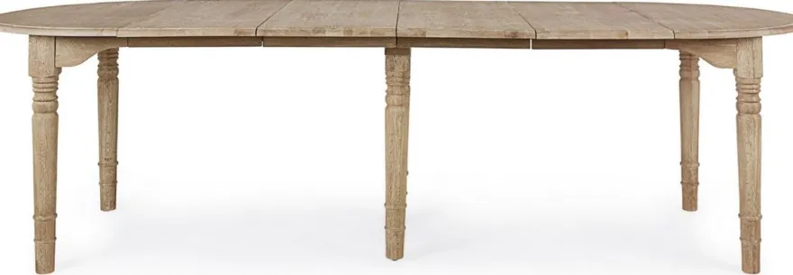 Casa Padrino Luxus Massivholz Esstisch Naturfarben 110-272 x 110 x H. 78 cm - Ausziehbarer Massivholz Küchentisch - Esszimmer Möbel - Küchen Möbel - Massivholz Möbel - Luxus Möbel