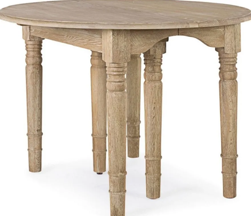 Casa Padrino Luxus Massivholz Esstisch Naturfarben 110-272 x 110 x H. 78 cm - Ausziehbarer Massivholz Küchentisch - Esszimmer Möbel - Küchen Möbel - Massivholz Möbel - Luxus Möbel