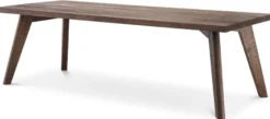 Casa Padrino Luxus Massivholz Esstisch Braun 280 x 110,5 x H. 76 cm - Rechteckiger Eichenholz Küchentisch - Massivholz Esszimmer Möbel - Luxus Qualität