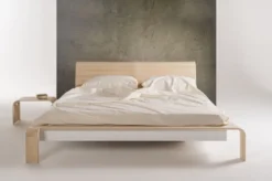 Casa Padrino Luxus Massivholz Doppelbett Naturfarben - Verschiedene Größen