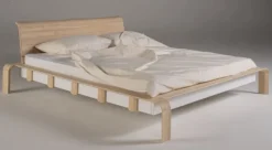 Casa Padrino Luxus Massivholz Doppelbett Naturfarben - Verschiedene Größen