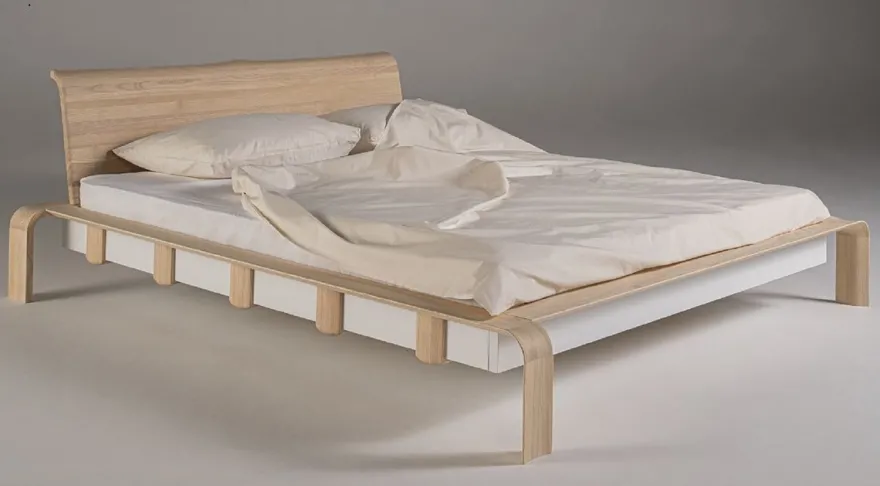 Casa Padrino Luxus Massivholz Doppelbett Naturfarben - Verschiedene Größen