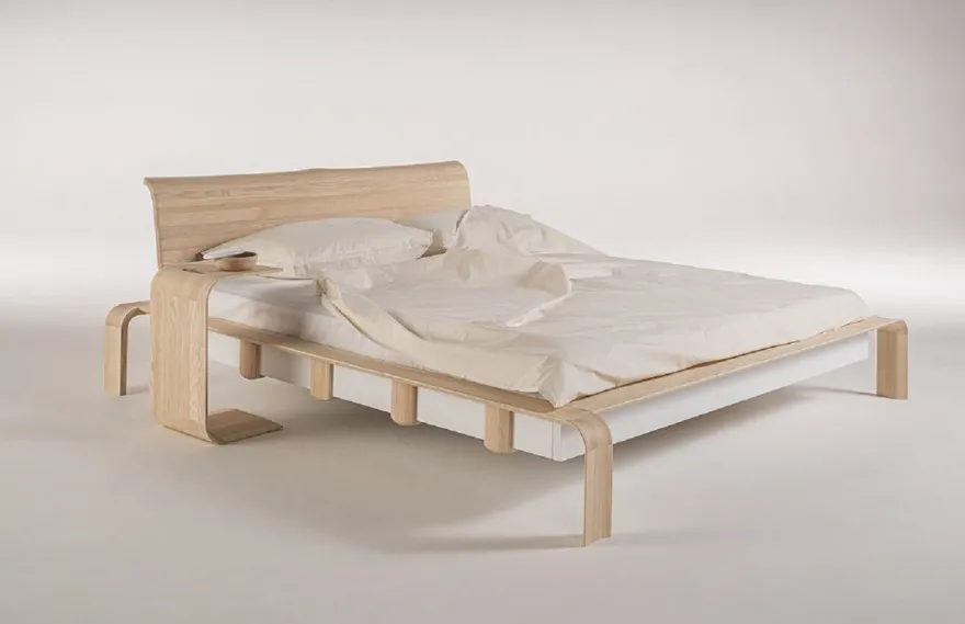 Casa Padrino Luxus Massivholz Doppelbett Naturfarben - Verschiedene Größen
