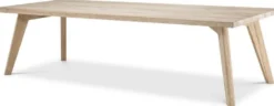 Casa Padrino Luxus Massivholz Esstisch Naturfarben 280 x 110,5 x H. 76 cm - Rechteckiger Eichenholz Küchentisch - Massivholz Esszimmer Möbel - Luxus Qualität