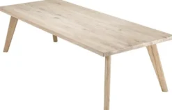 Casa Padrino Luxus Massivholz Esstisch Naturfarben 280 x 110,5 x H. 76 cm - Rechteckiger Eichenholz Küchentisch - Massivholz Esszimmer Möbel - Luxus Qualität