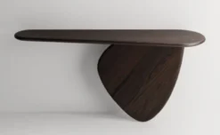 Casa Padrino Luxus Massivholz Konsole Dunkelbraun 160 x 45 x H. 80 cm - Eichenholz Konsolentisch - Wohnzimmer Möbel - Hotel Möbel - Luxus Möbel - Luxus Einrichtung
