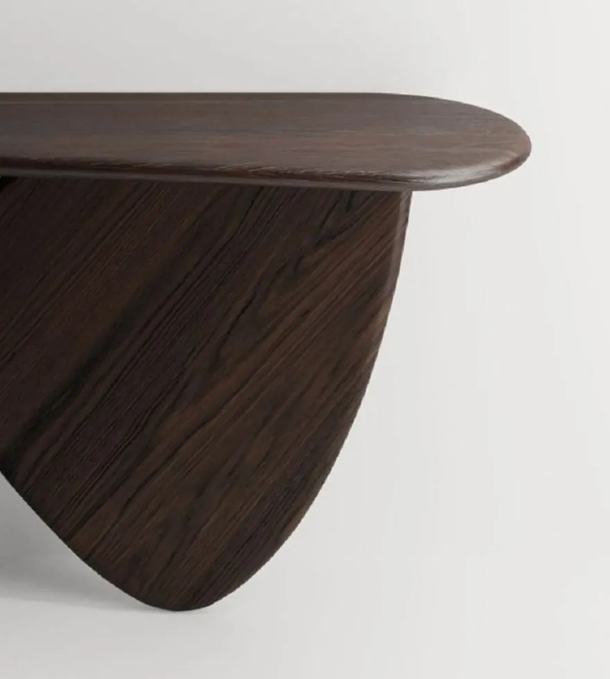 Casa Padrino Luxus Massivholz Konsole Dunkelbraun 160 x 45 x H. 80 cm - Eichenholz Konsolentisch - Wohnzimmer Möbel - Hotel Möbel - Luxus Möbel - Luxus Einrichtung