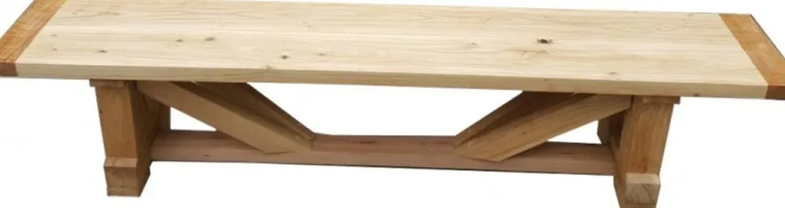 Casa Padrino Luxus Massivholz Sitzbank Imperial 230 cm - Eiche Massiv geölt - Schwere Ausführung