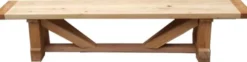 Casa Padrino Luxus Massivholz Sitzbank Imperial 230 cm - Eiche Massiv geölt - Schwere Ausführung