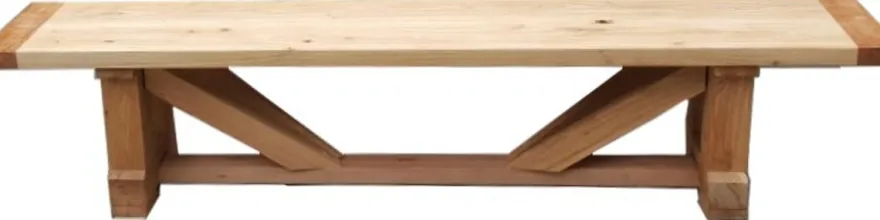 Casa Padrino Luxus Massivholz Sitzbank Imperial 230 cm - Eiche Massiv geölt - Schwere Ausführung