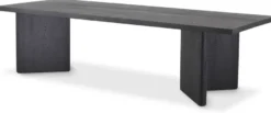 Casa Padrino Luxus Massivholz Esstisch Schwarz 280 x 110,5 x H. 76 cm - Rechteckiger Eichenholz Küchentisch - Luxus Massivholz Esszimmer Möbel