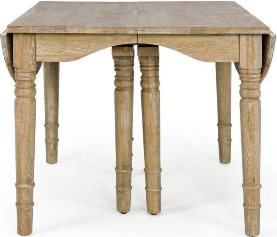 Casa Padrino Luxus Massivholz Esstisch Naturfarben 152-382 x 120 x H. 78 cm - Ausziehbarer Massivholz Küchentisch - Esszimmer Möbel - Küchen Möbel - Massivholz Möbel - Luxus Möbel