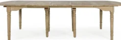 Casa Padrino Luxus Massivholz Esstisch Naturfarben 152-382 x 120 x H. 78 cm - Ausziehbarer Massivholz Küchentisch - Esszimmer Möbel - Küchen Möbel - Massivholz Möbel - Luxus Möbel