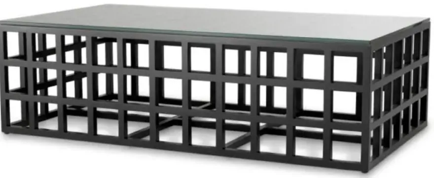 Casa Padrino Luxus Massivholz Couchtisch mit Glasplatte Schwarz 139,5 cm