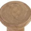 Casa Padrino Luxus Massivholz Beistelltisch / Hocker Naturfarben Ø 40 x H. 48 cm - Luxus Möbel