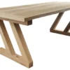 Casa Padrino Luxus Massivholz Esstisch - Eiche - 200 cm x 100 cm x H78 cm - Schwere Ausführung