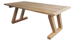 Casa Padrino Luxus Massivholz Esstisch - Eiche - 200 cm x 100 cm x H78 cm - Schwere Ausführung
