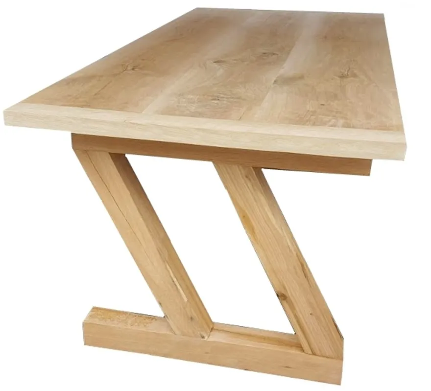 Casa Padrino Luxus Massivholz Esstisch - Eiche - 200 cm x 100 cm x H78 cm - Schwere Ausführung