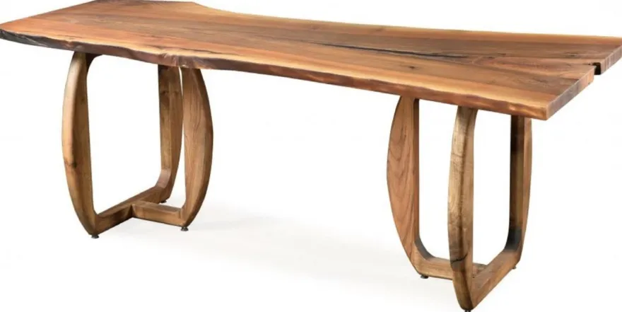 Casa Padrino Luxus Massivholz Esstisch Braun 200 x 100 x H. 76 cm - Küchentisch aus massivem Walnussholz - Esszimmer Möbel - Massivholz Möbel - Luxus Möbel