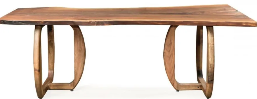 Casa Padrino Luxus Massivholz Esstisch Braun 200 x 100 x H. 76 cm - Küchentisch aus massivem Walnussholz - Esszimmer Möbel - Massivholz Möbel - Luxus Möbel