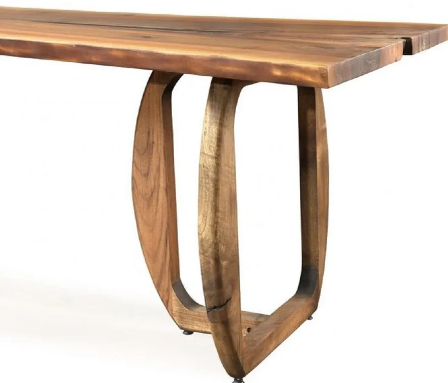 Casa Padrino Luxus Massivholz Esstisch Braun 200 x 100 x H. 76 cm - Küchentisch aus massivem Walnussholz - Esszimmer Möbel - Massivholz Möbel - Luxus Möbel