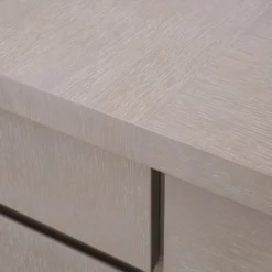 Casa Padrino Luxus Massivholz Schreibtisch Grau 220 x 55 x H. 75,5 cm - Bürotisch - Computertisch - Büro Möbel - Luxus Möbel - Luxus Einrichtung - Luxus Qualität