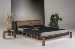 Casa Padrino Luxus Massivholz Doppelbett Dunkelbraun - Verschiedene Größen