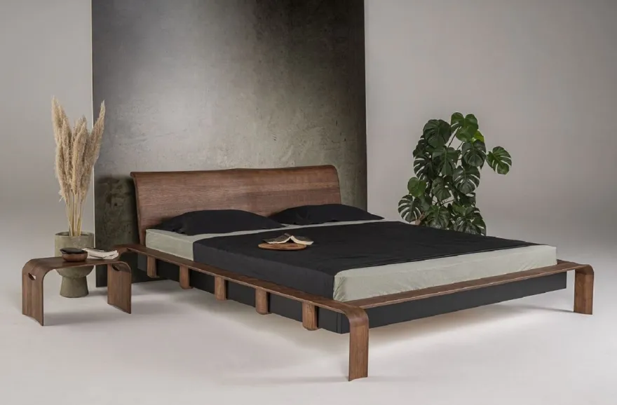 Casa Padrino Luxus Massivholz Doppelbett Dunkelbraun - Verschiedene Größen