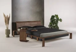 Casa Padrino Luxus Massivholz Doppelbett Dunkelbraun - Verschiedene Größen