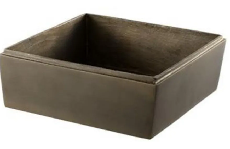 Casa Padrino Luxus Messing Aschenbecher - Designer Accessoire in antikem Messing - 20 x 20 x 9 cm