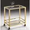 Casa Padrino Luxus Messing Servierwagen 70 x 45 x H. 71 cm - Made in Italy