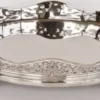 Casa Padrino Luxus Messing Serviertablett Oval Silber 32,5 x 24 x H. 10 cm - Hotel & Restaurant Accessoires