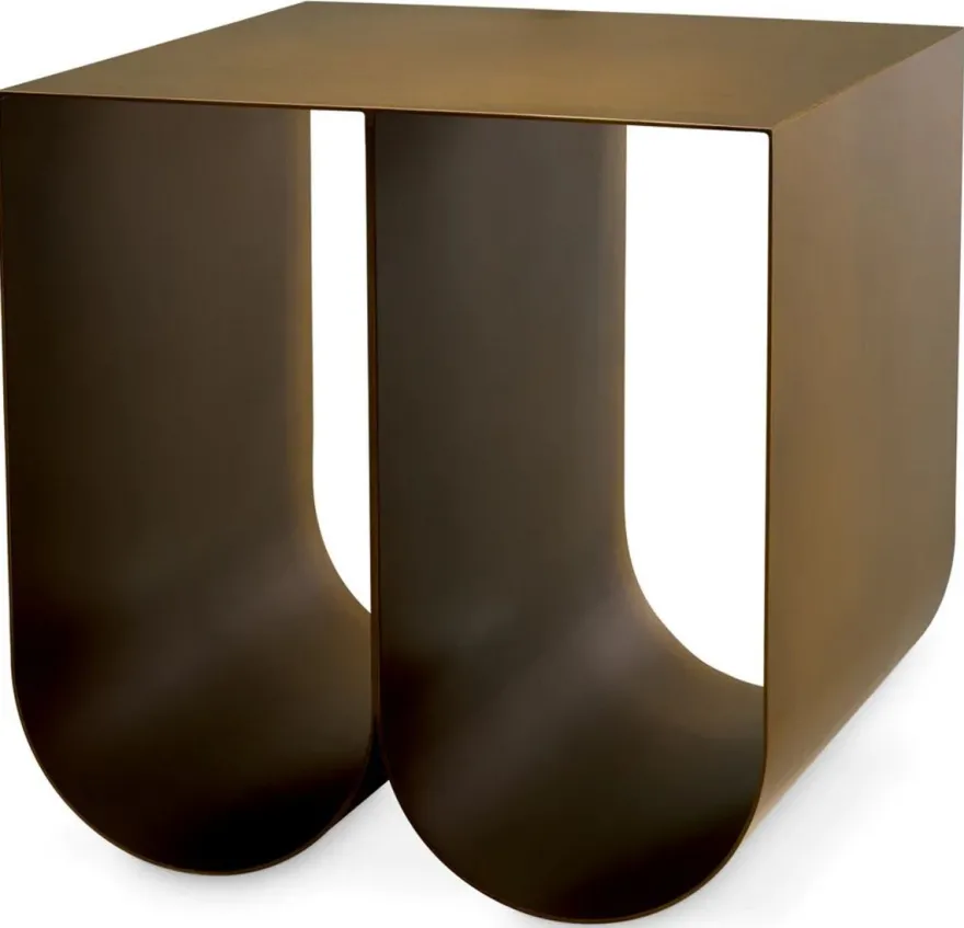 Casa Padrino Luxus Metall Beistelltisch Messing 50 cm