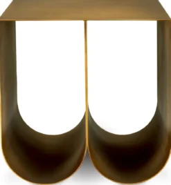 Casa Padrino Luxus Metall Beistelltisch Messing 50 cm