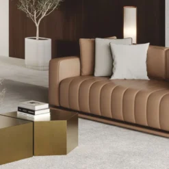Casa Padrino Luxus Metall Couchtisch Set Messing - Hotel & Wohnzimmer Möbel