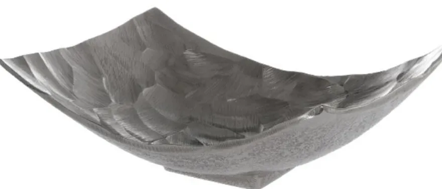 Casa Padrino Luxus Metall Obstschale Silber 28 x 21 x H. 10 cm - Luxus Deko Schale