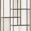 Casa Padrino Luxus Metall Regalschrank mit Holzregalen Braun 118 cm