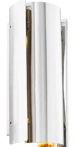 Casa Padrino Luxus Metall Wandleuchte Silber 16,5 x 12 x H. 31,8 cm - Designer Leuchte