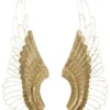 Casa Padrino Luxus Metall Wanddeko Flügel Set Gold 105,5 cm - Deko Accessoires