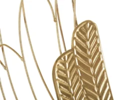 Casa Padrino Luxus Metall Wanddeko Flügel Set Gold 105,5 cm - Deko Accessoires