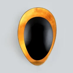 Casa Padrino Luxus Metall Wandleuchte Gold / Schwarz H. 31,75 cm