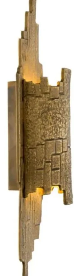 Casa Padrino Luxus Metall Wandleuchte Vintage Messing H. 44,5 cm