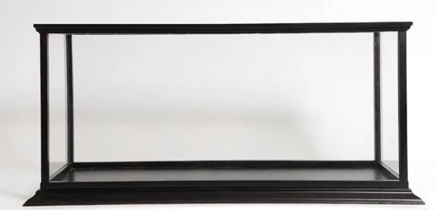Casa Padrino Luxus Modelboot Vitrine 100,3 x 40,6 x H. 45,7 cm - Modellbau Vitrine - Modellbau Deko Accessoires