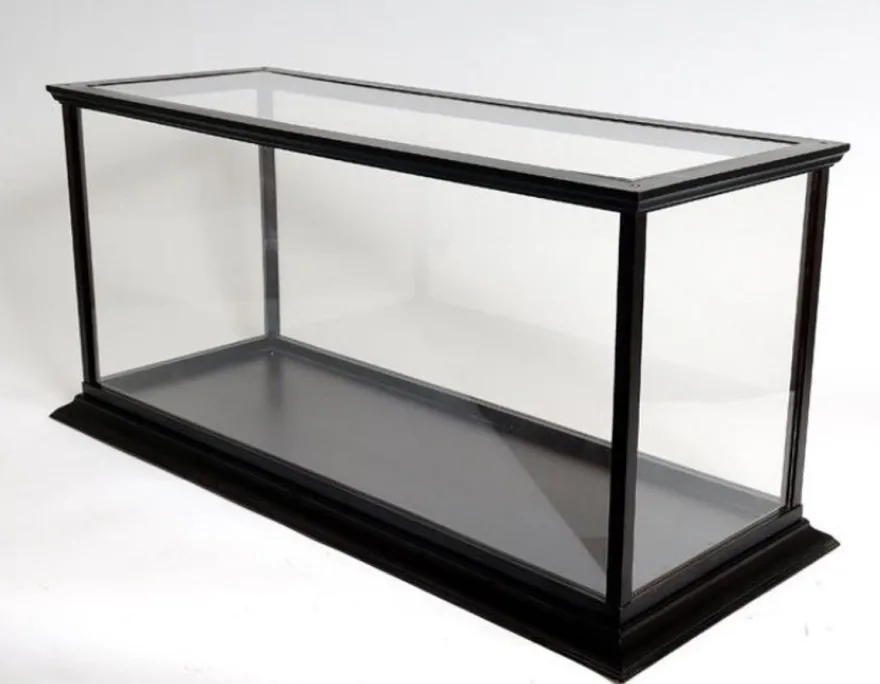 Casa Padrino Luxus Modelboot Vitrine 100,3 x 40,6 x H. 45,7 cm - Modellbau Vitrine - Modellbau Deko Accessoires