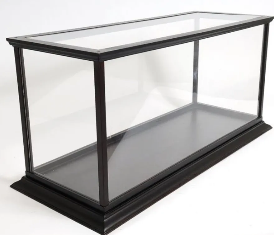 Casa Padrino Luxus Modelboot Vitrine 100,3 x 40,6 x H. 45,7 cm - Modellbau Vitrine - Modellbau Deko Accessoires