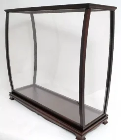 Casa Padrino Luxus Modellschiff Vitrine Dunkelbraun 101,6 x 34,9 x H. 99,7 cm - Modellbau Vitrine - Modellbau Deko Accessoires