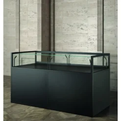 Casa Padrino Luxus Museumsvitrine 180 x 80 cm H. 105 cm mit LED - Ladeneinrichtung - Boutique Möbel - Made in Italy